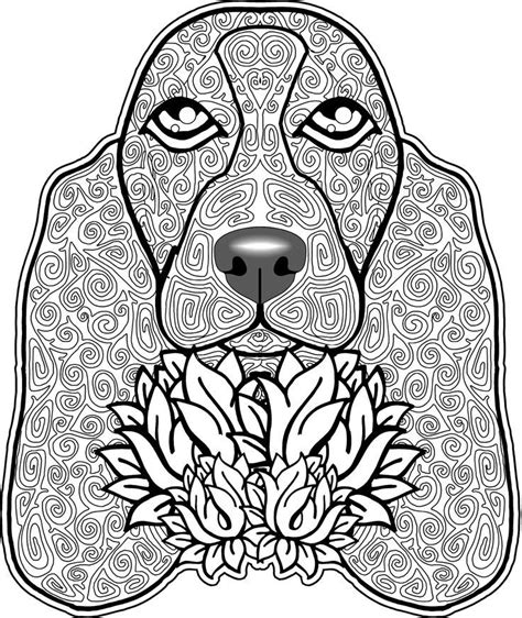 Dog portrait to print and color. Dogs Coloring Pages Difficult Adult - Coloring Home