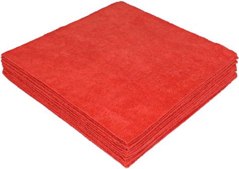 Microfiber Cloth 14x 14 300gsm Standard Red Eurow Clean Spot