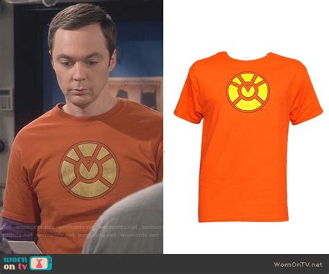 Wornontv Sheldons Orange Lantern T Shirt On The Big Bang Theory Jim