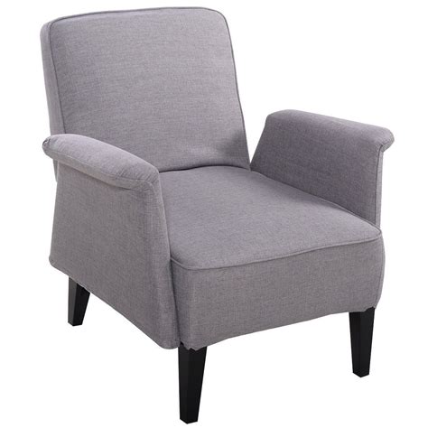 Giantex Modern Upholstered Accent Occasional Chair Roll Arm