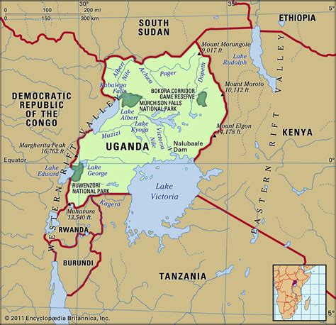 Political Map Of Uganda