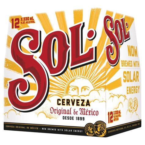 Sol Original Beer 12x330ml Tesco Groceries