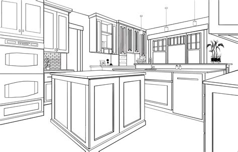 Artstation 2pt Perspective Kitchen School Work