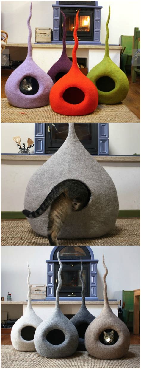 I'd like to pass along one tip. Wooly Felt Cat Caves | Cat cave, Felt cat, Cat lover gifts