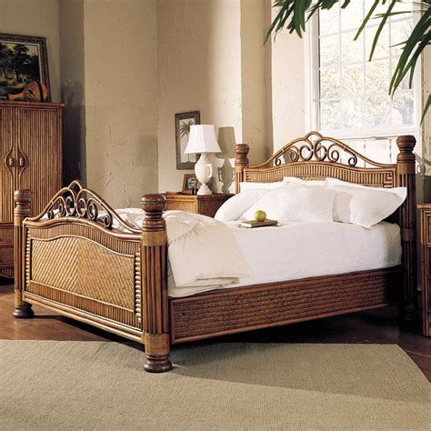Features drawers that are built on an easy glide roller system, bun feet,waterfall edges, and r. South Sea Rattan & Wicker Furniture 9925 Legacy Low Poster ...