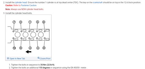 Torque Sequence For Head Bolts Needed Need To Know The Torque