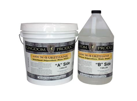 High clarity protective coating for indoor wood projects provides a crystal clear finish. 6100-MT Matte Finish Water-based Polyurethane-3 Gallon Kit ...