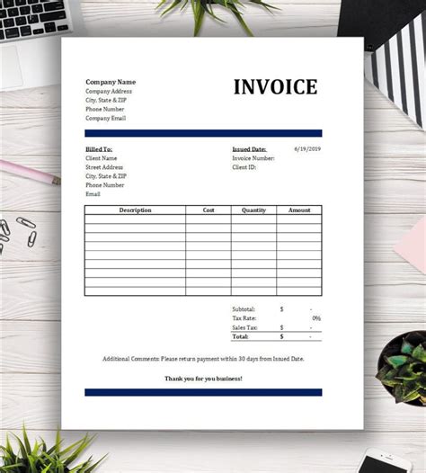 Invoice Professional Template Epgerty