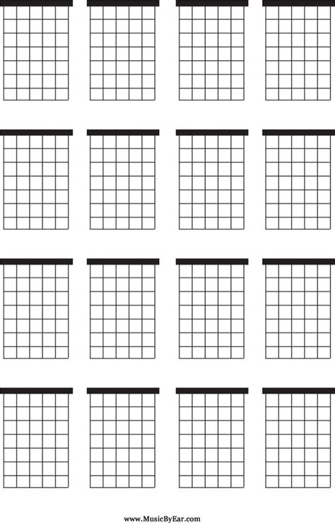 Free Printable Blank Guitar Chord Charts Free Templates Printable