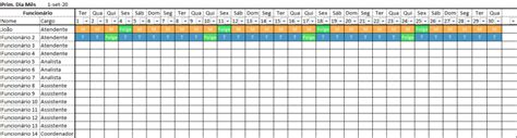 Escala De Trabalho 6x1 Como Fazer Guia Do Excel