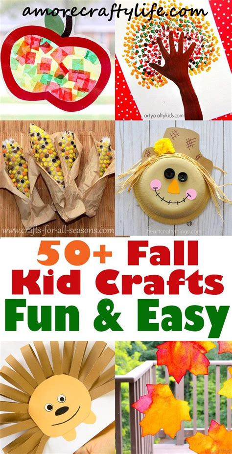 Fall Kid Crafts Easy Fun Autumn Crafts A More Crafty Life Fun