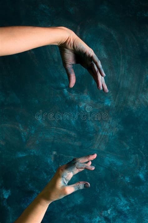 Graceful Female Hands Stained With Paint Stock Image Image Of Home