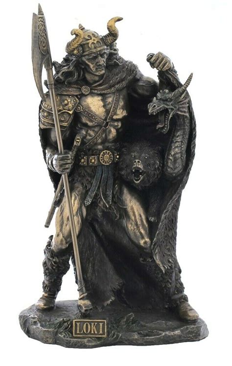 Loki Trickster God Veronese Bronze Statue Figurine Norse Mythology For