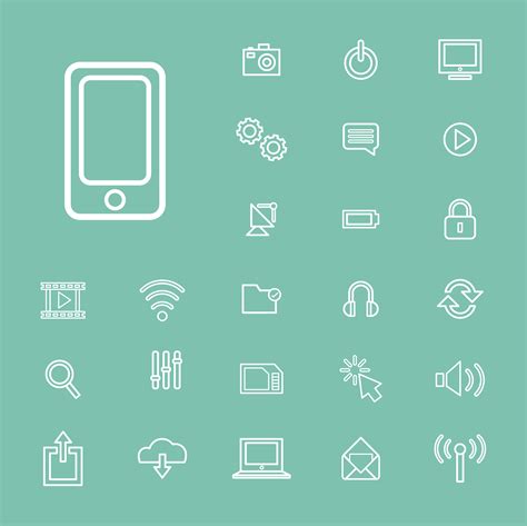 Illustration Of Digital Devices Technology Icons Set Download Free