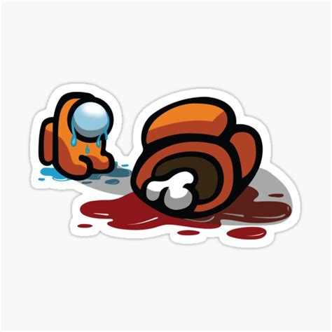 In the game, when a crewmember dies, the screen displays a message that reads dead body reported. in september 2020, along with emergency meeting. Among Us Dead Stickers | Redbubble