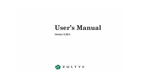 zultys zip 36g manual