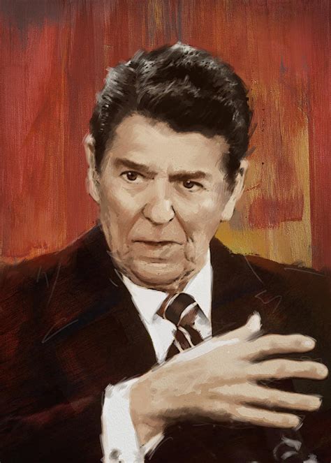 Ronald Reagan Portrait 2 Painting By Corporate Art Task Force Pixels