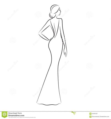 Fashion Model Sketch Fashion Design Template Model Sketch