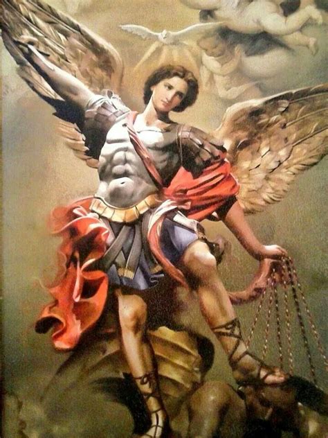 A Painting Of An Angel With Chains And Wings On It S Back Holding A Chain