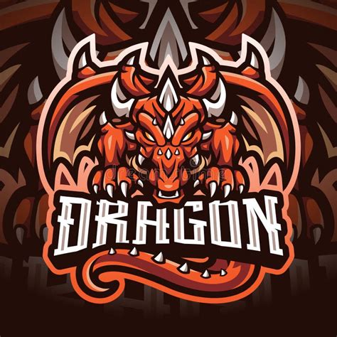 Diseño Del Logotipo De Dragon Esport Ilustración Del Vector
