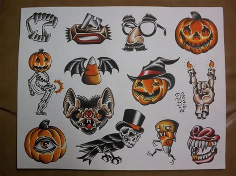 24 Traditional Halloween Tattoo Designs And Images