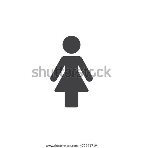 Woman Icon Vector Female Stick Figure Stock Vector Royalty Free 472241719