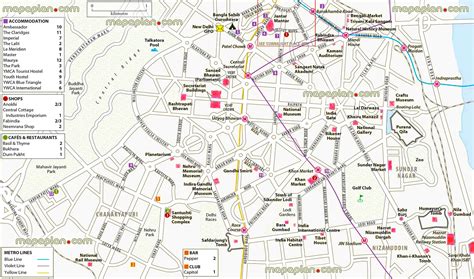 Delhi Top Tourist Attractions Map New Delhi Detailed Visitors