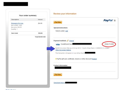 The invoice or request will contain the option of paying by debit or credit card. How do I include the currency conversion block in Paypal ...
