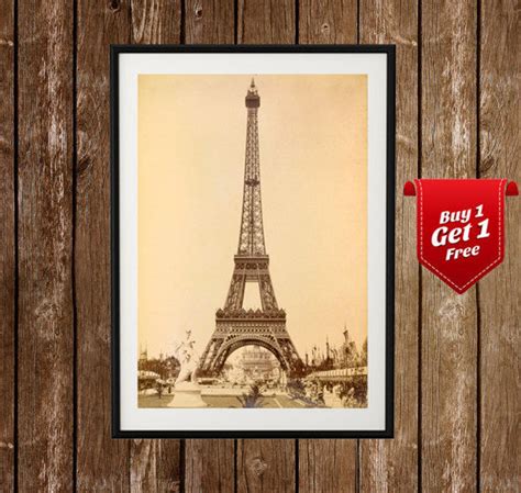Eiffel Tower Vintage Poster Eiffel Tower Print Tour Etsy