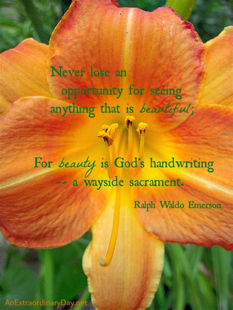Beauty Is Gods Handwriting Emerson Quote The Week At A Glance 8
