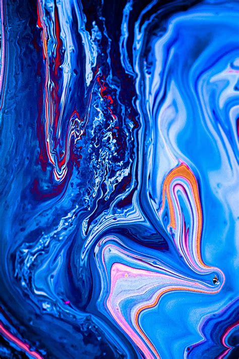 Paint Liquid Fluid Art Stains Blue Art Hd Phone Wallpaper Peakpx
