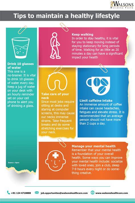 Tips to maintain a healthy lifestyle - Walsons Healthcare
