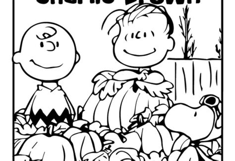 Charlie Brown Coloring Pages Halloween