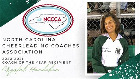 Crystal Handchen North Carolina Cheerleading Coaches Association Coach Of The Year 2020 2021