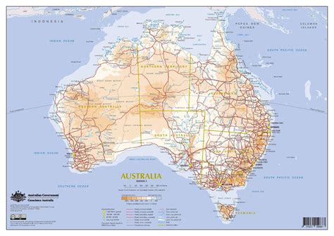 Australia Road Maps National Highways Gambaran