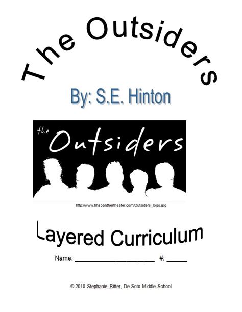 Appealing design that is clear and easy to read. the outsiders worksheets | The Outsiders - Layered ...