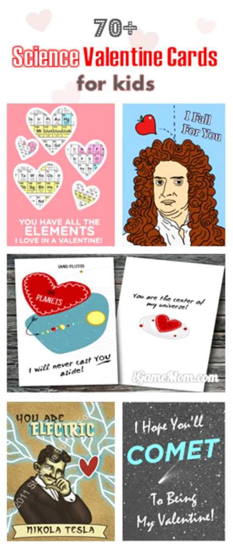 16 funny valentines day cards & poems | via make it and love it. 70 Fun Science Valentine Cards for Kids | iGameMom