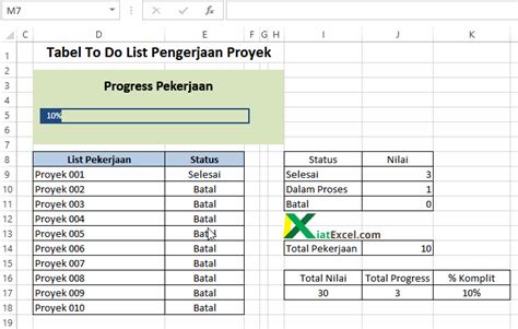 Cara Membuat ToDo List Di Excel Progress Bar KiatExcel Com