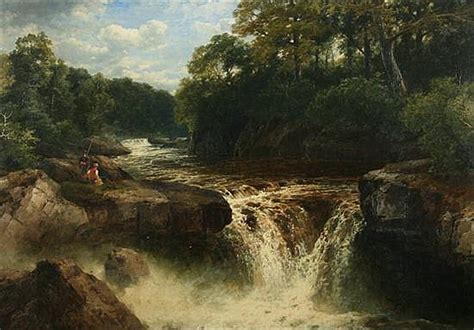 John Brandon Smith British 1848 1884 Falls On The River