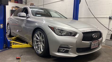 Q50 Gets Lowered And New Wheels Youtube