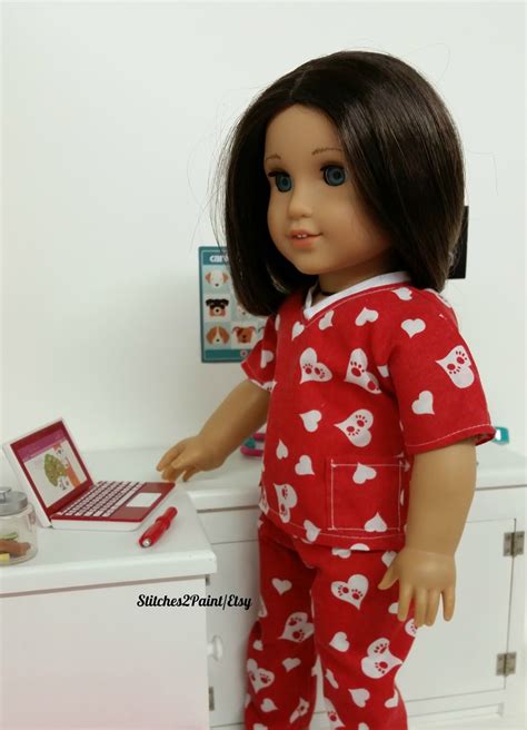 gigi s doll and craft creations paw print doll scrubs and diy doll vet clinic for american girl