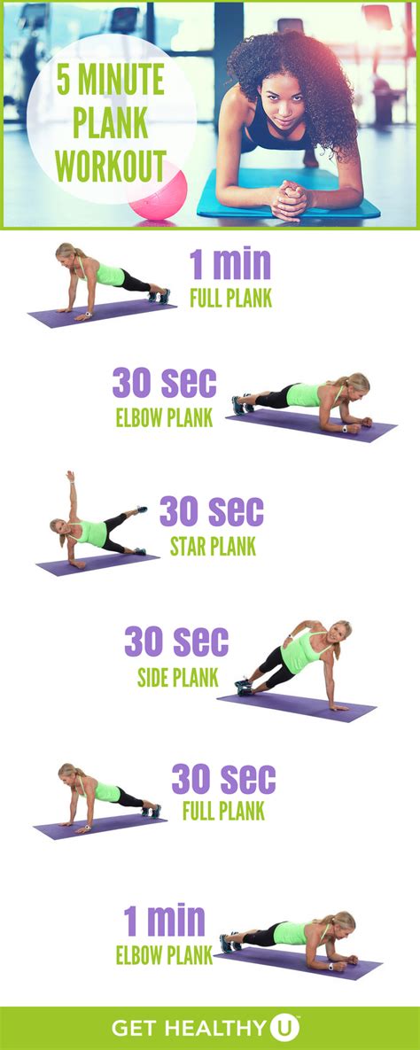 Try This 5 Minute Plank Workout To Strengthen Up Your Core And Create Lean Abs Planks Are The