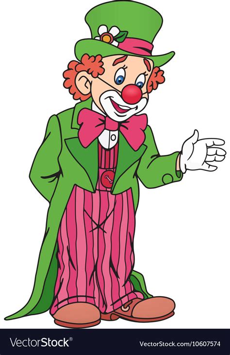 funny circus clown royalty free vector image vectorstock