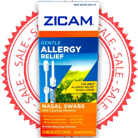 Zicam Gentle Allergy Relief Medicated Nasal Swabs 15ct 732216301151t727 For Sale Online Ebay