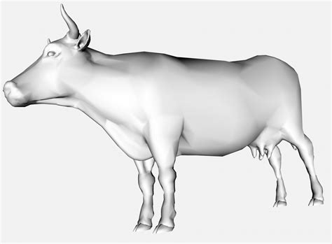 Download Free Photo Of Greycow3dmodelisolated From