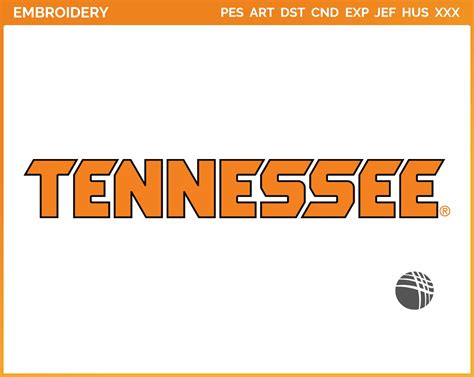 Tennessee Volunteers Wordmark Logo College Sports Embroidery Logo In Sizes Formats