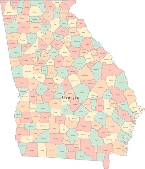 Map Of Georgia Showing Counties San Antonio Map