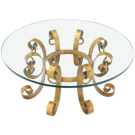 Wrought Iron Base Glass Top Table For Sale At 1stdibs Glass Top