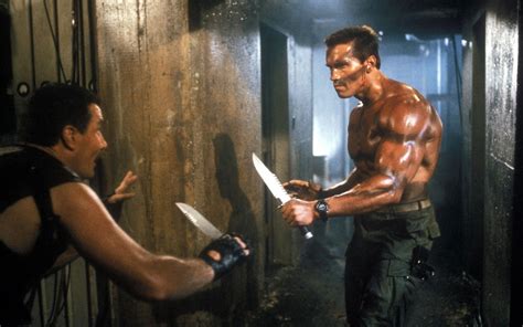 Arnold Schwarzenegger In The Movie Commando As John Matrix Widescreen