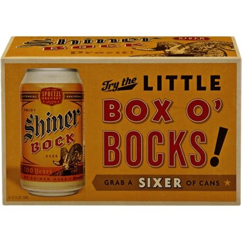 Shiner Bock Little Box O Bocks Beer 6 Cans 6 Cans 12 Fl Oz King